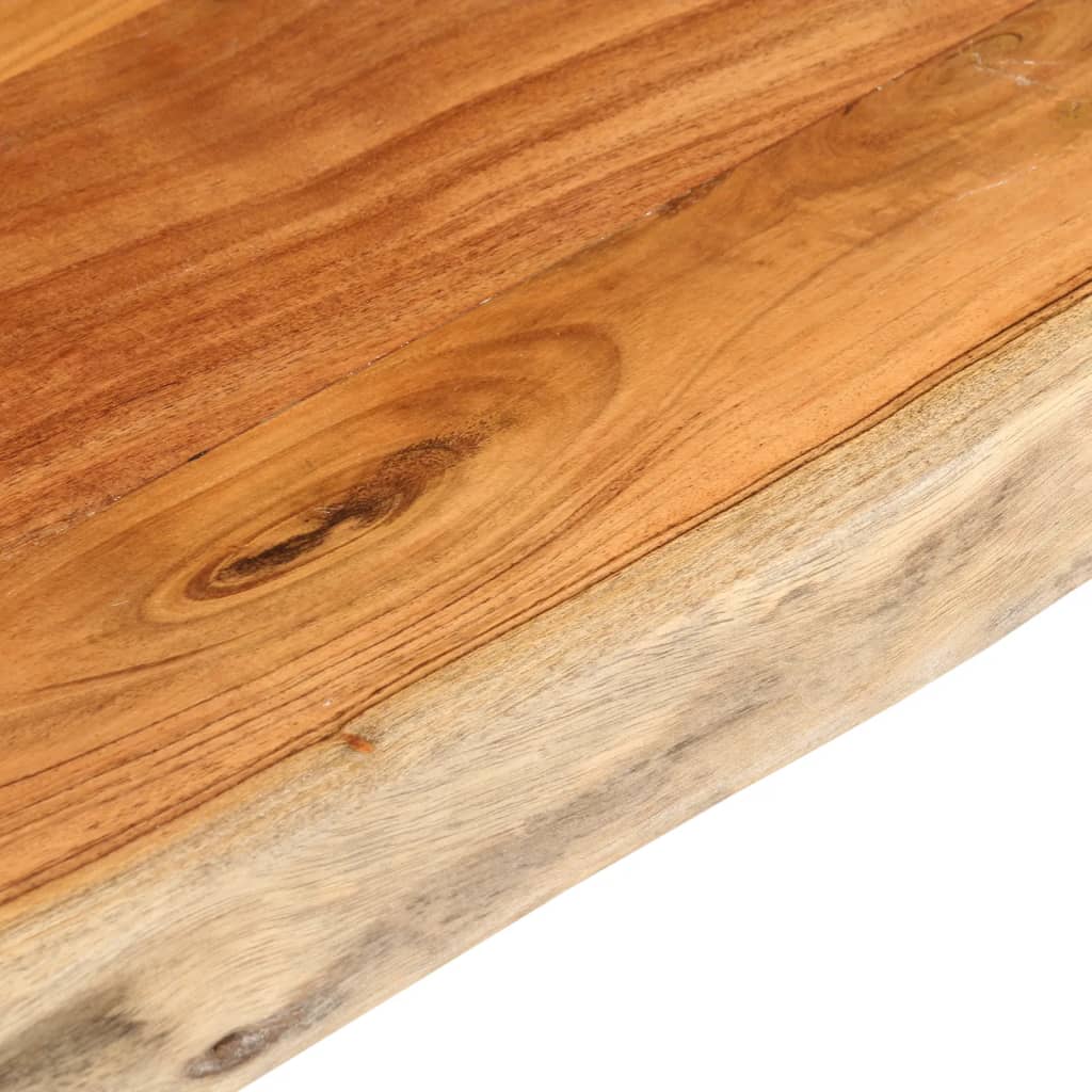 Table Top 140x60x2.5 cm Rectangular Solid Wood Acacia Live Edge