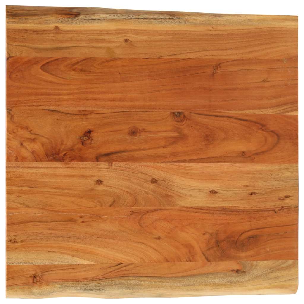 Table Top 80x80x2.5 cm Rectangular Solid Wood Acacia Live Edge