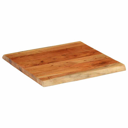 Table Top 80x80x2.5 cm Rectangular Solid Wood Acacia Live Edge