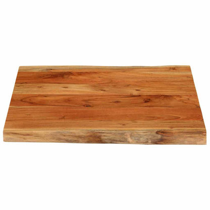 Table Top 80x80x2.5 cm Rectangular Solid Wood Acacia Live Edge