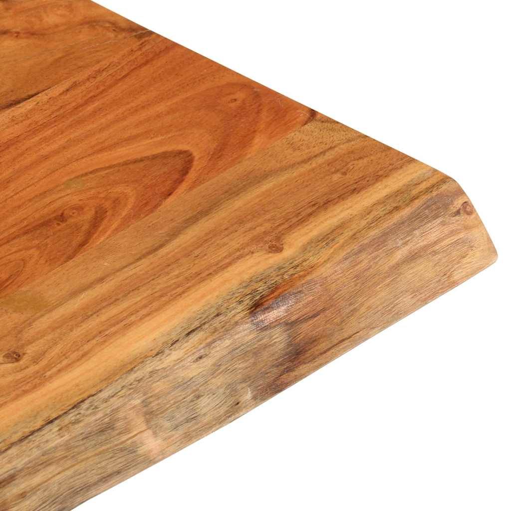 Table Top 80x80x2.5 cm Rectangular Solid Wood Acacia Live Edge