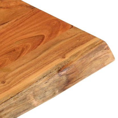 Table Top 80x80x2.5 cm Rectangular Solid Wood Acacia Live Edge
