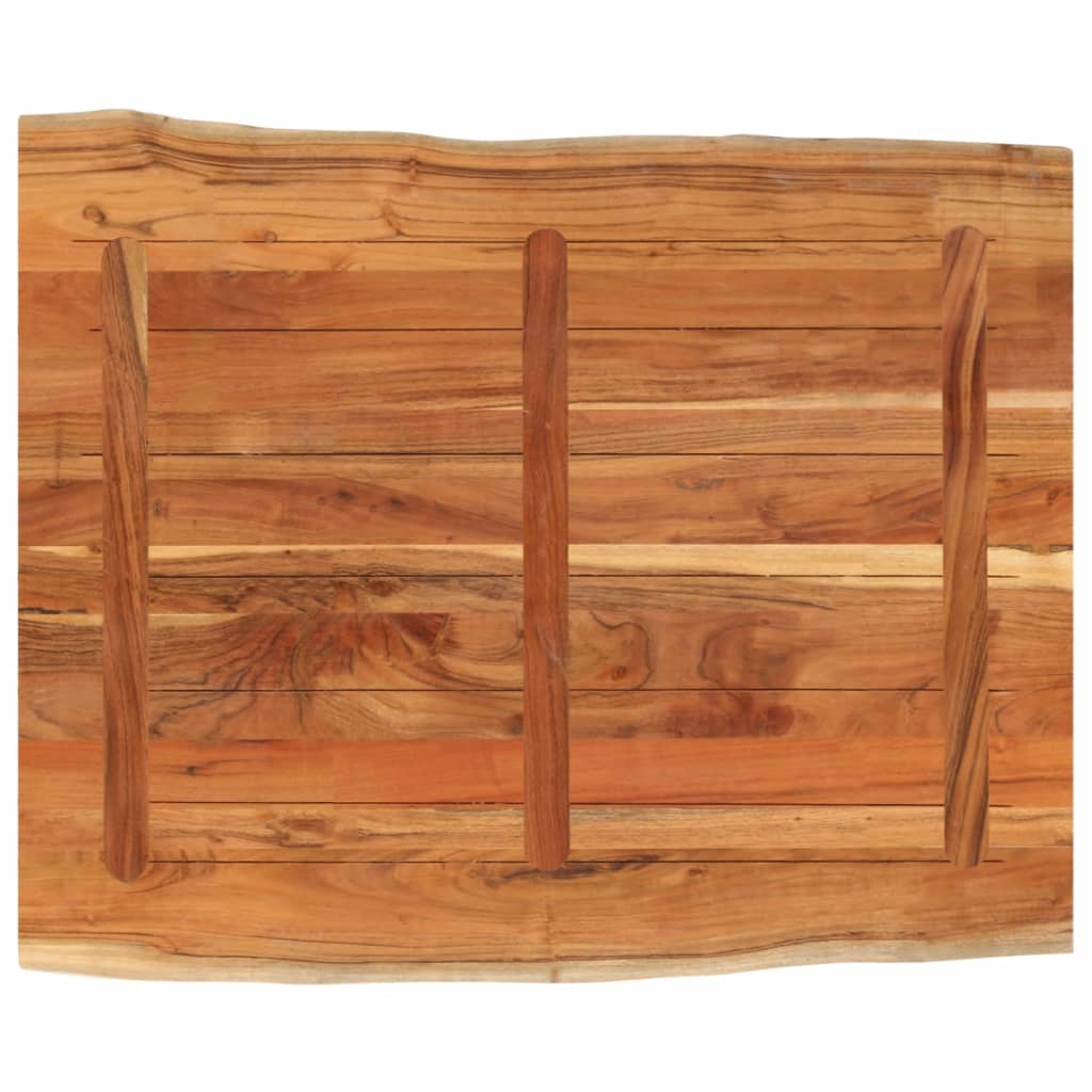 Table Top 110x80x2.5 cm Rectangular Solid Wood Acacia Live Edge