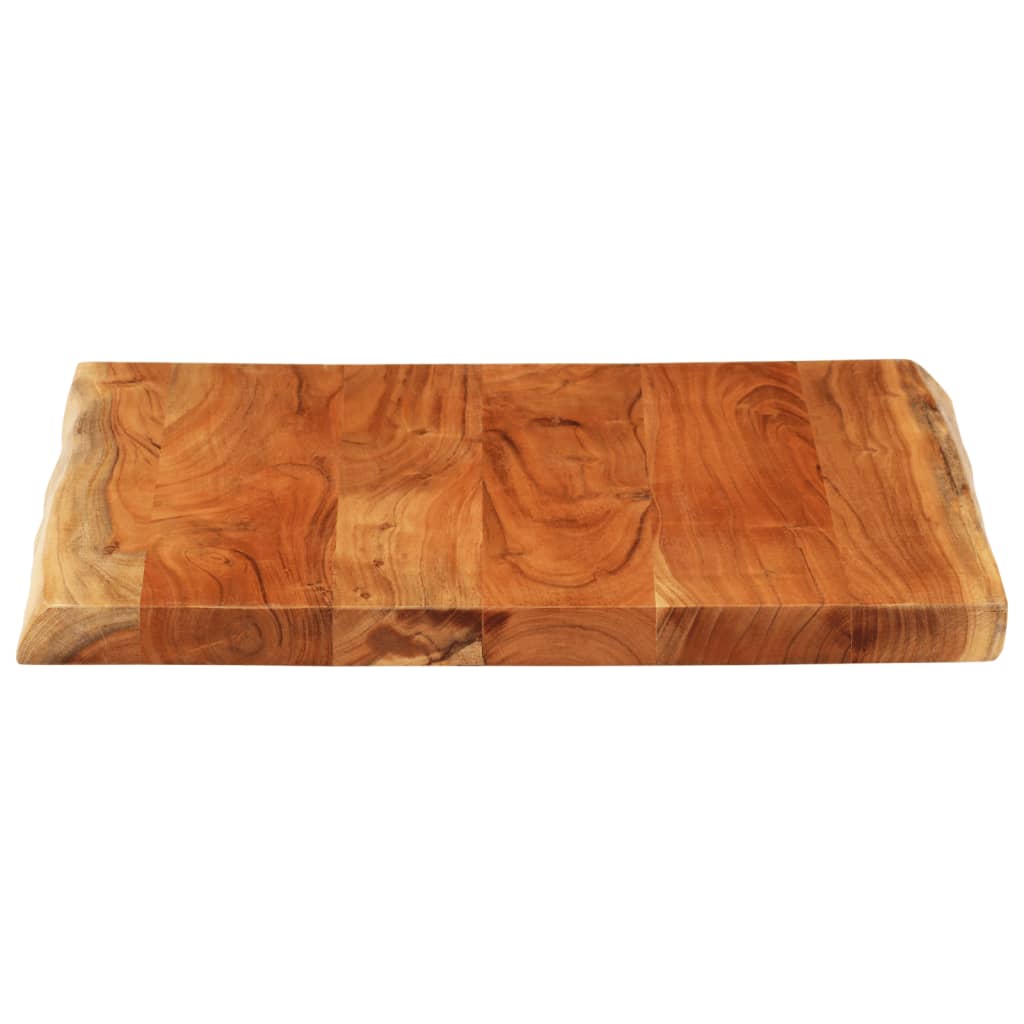 Table Top 40x40x3.8 cm Rectangular Solid Wood Acacia Live Edge