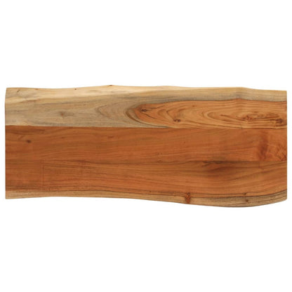 Table Top 80x40x3.8 cm Rectangular Solid Wood Acacia Live Edge