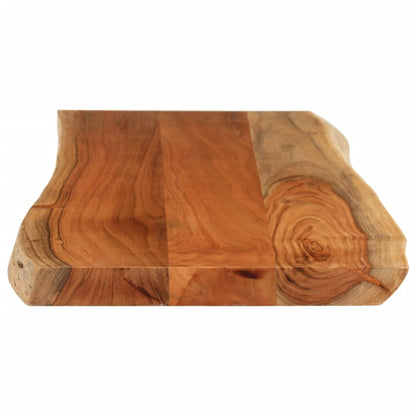 Table Top 80x40x3.8 cm Rectangular Solid Wood Acacia Live Edge
