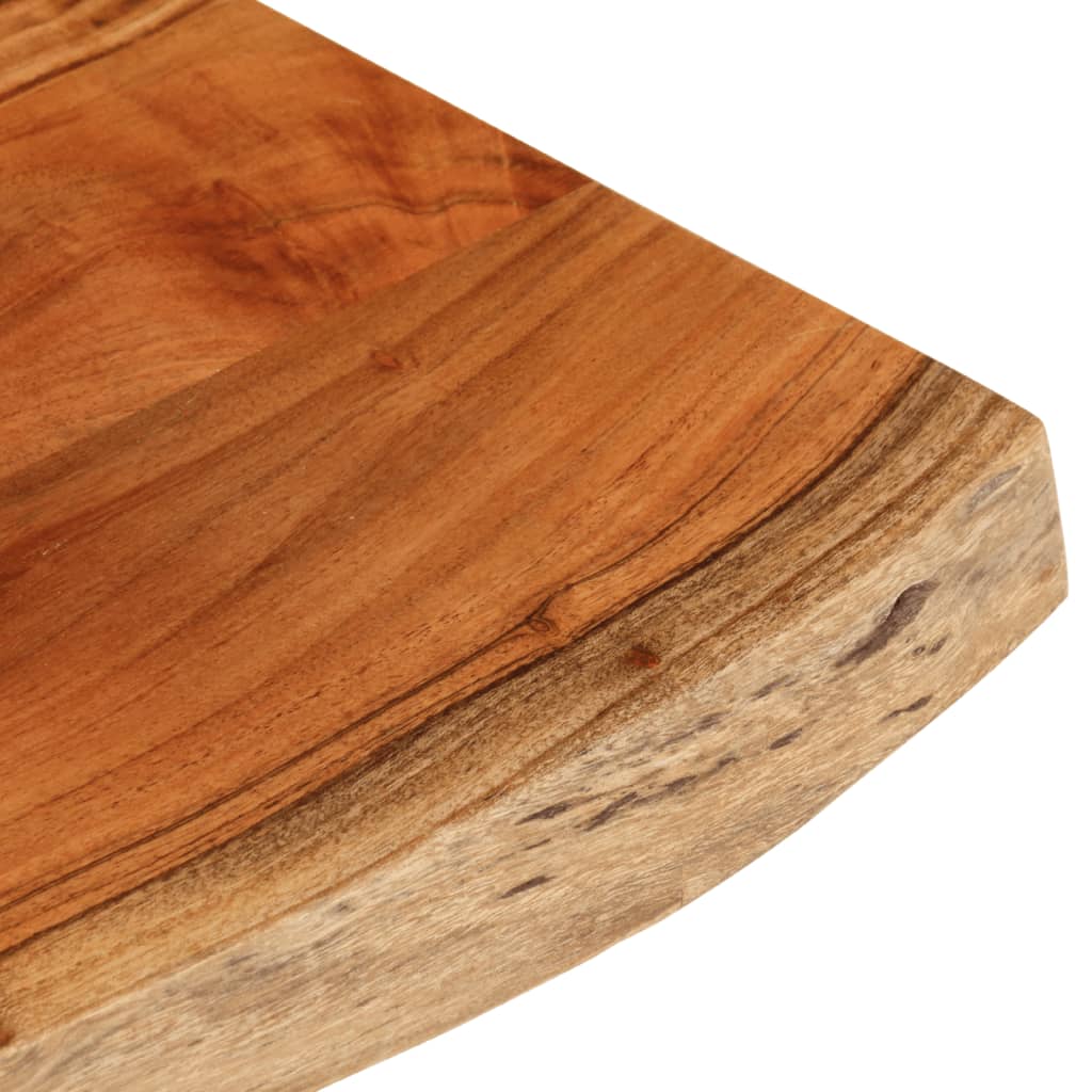Table Top 80x40x3.8 cm Rectangular Solid Wood Acacia Live Edge