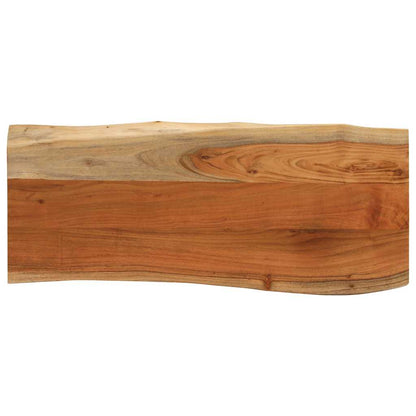 Table Top 90x40x3.8 cm Rectangular Solid Wood Acacia Live Edge