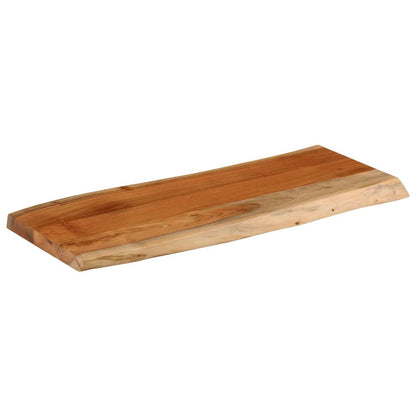 Table Top 100x40x3.8 cm Rectangular Solid Wood Acacia Live Edge