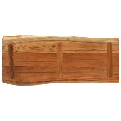 Table Top 100x40x3.8 cm Rectangular Solid Wood Acacia Live Edge