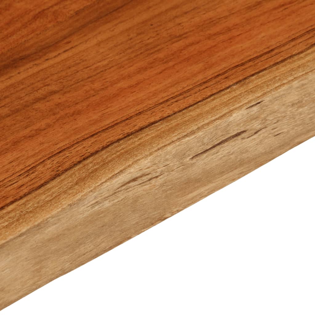 Table Top 100x40x3.8 cm Rectangular Solid Wood Acacia Live Edge