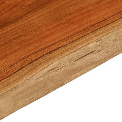 Table Top 100x40x3.8 cm Rectangular Solid Wood Acacia Live Edge
