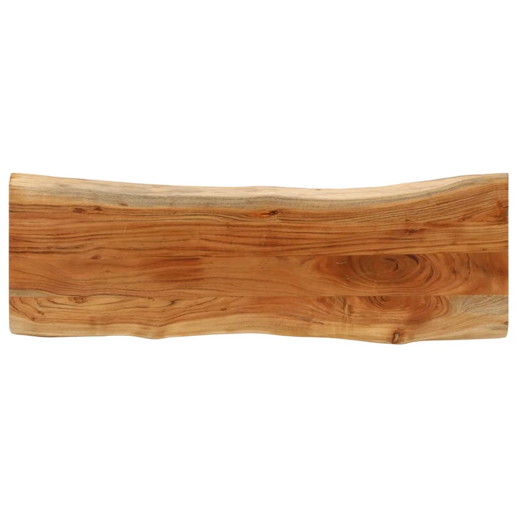 Table Top 110x40x3.8 cm Rectangular Solid Wood Acacia Live Edge