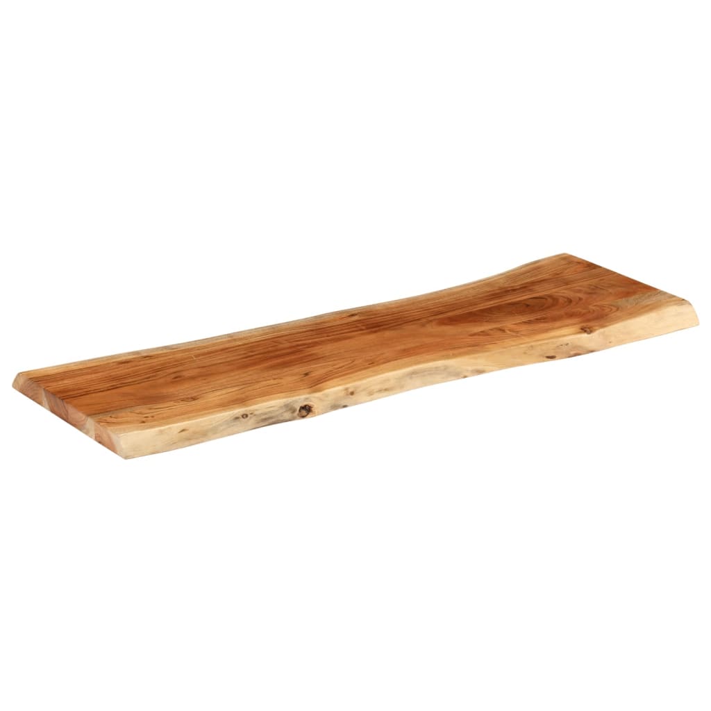 Table Top 110x40x3.8 cm Rectangular Solid Wood Acacia Live Edge