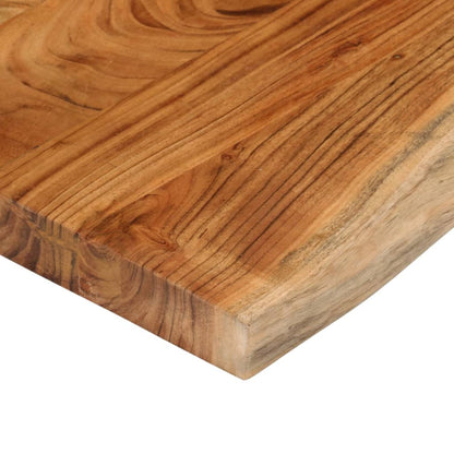 Table Top 120x40x3.8 cm Rectangular Solid Wood Acacia Live Edge