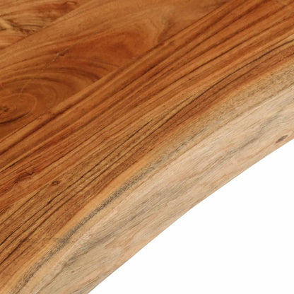 Table Top 140x40x3.8 cm Rectangular Solid Wood Acacia Live Edge