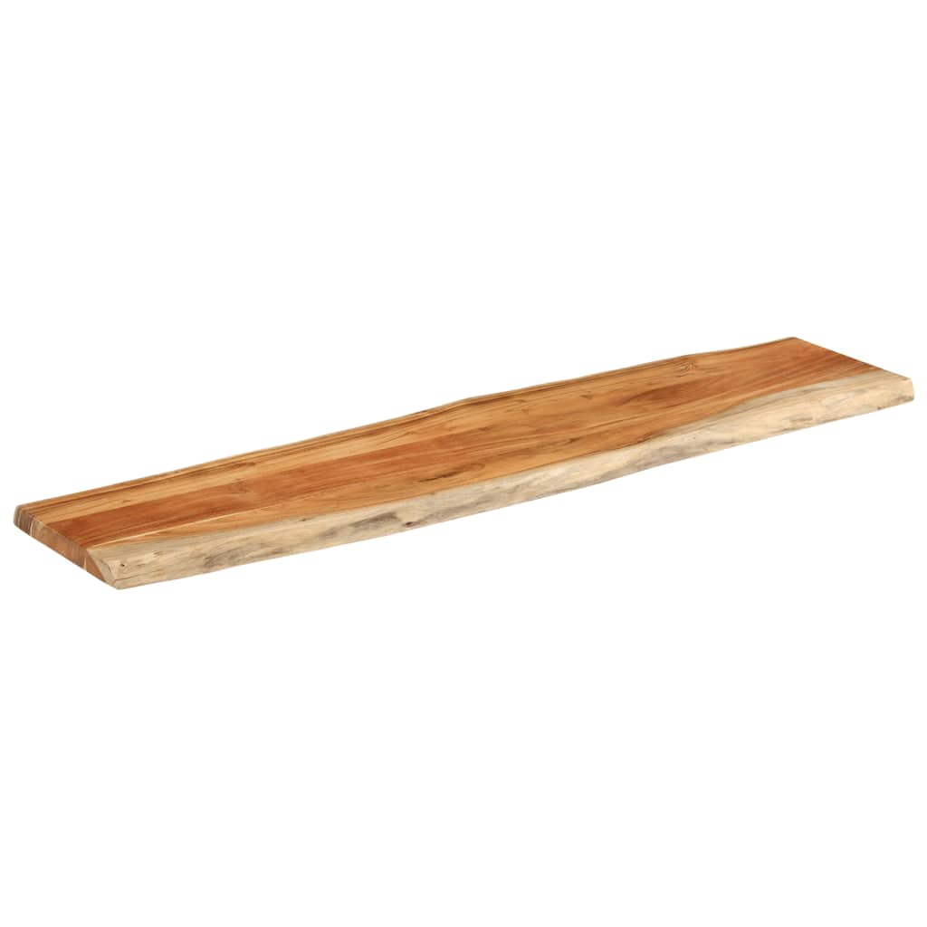 Table Top 160x40x3.8 cm Rectangular Solid Wood Acacia Live Edge