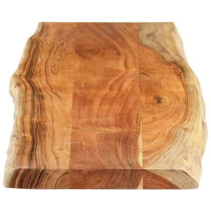 Table Top 160x40x3.8 cm Rectangular Solid Wood Acacia Live Edge