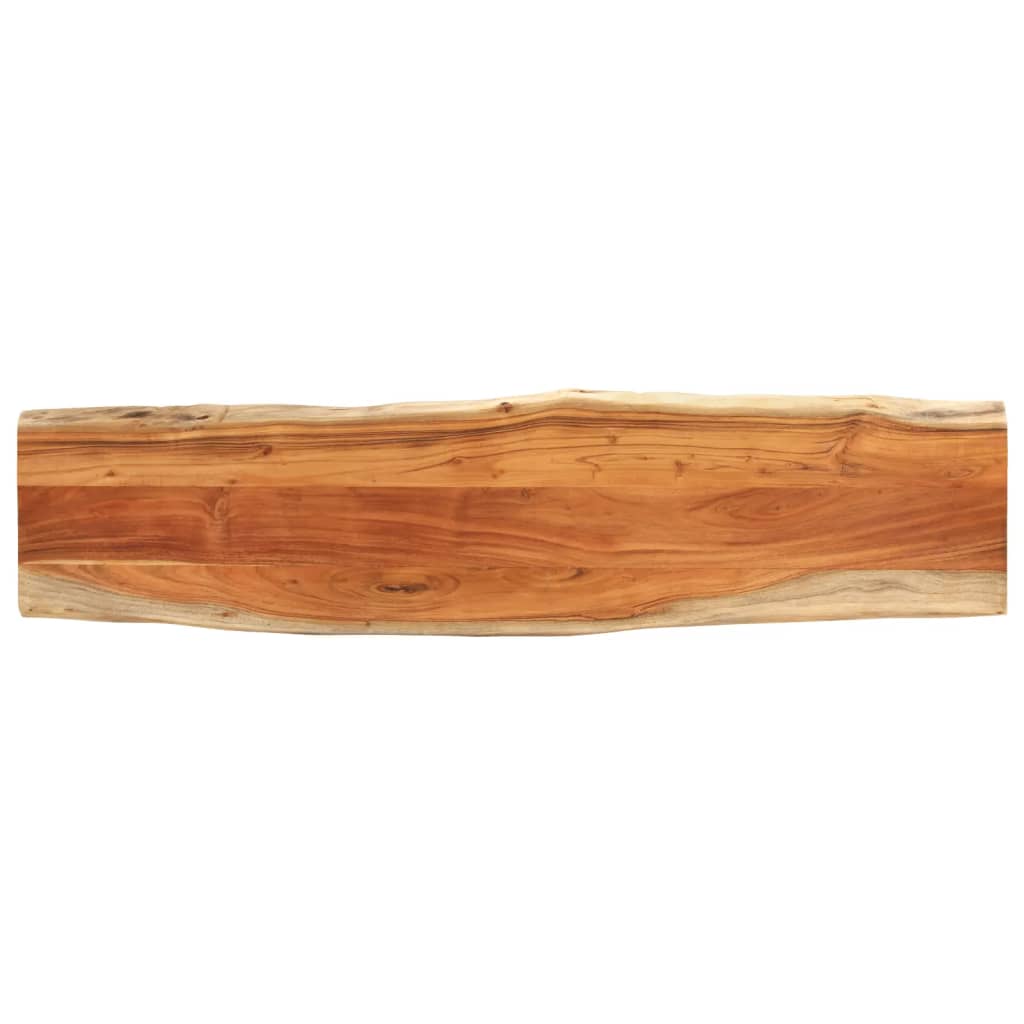 Table Top 180x40x3.8 cm Rectangular Solid Wood Acacia Live Edge