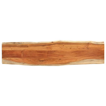 Table Top 180x40x3.8 cm Rectangular Solid Wood Acacia Live Edge