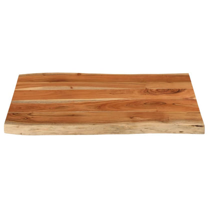 Table Top 80x60x3.8 cm Rectangular Solid Wood Acacia Live Edge
