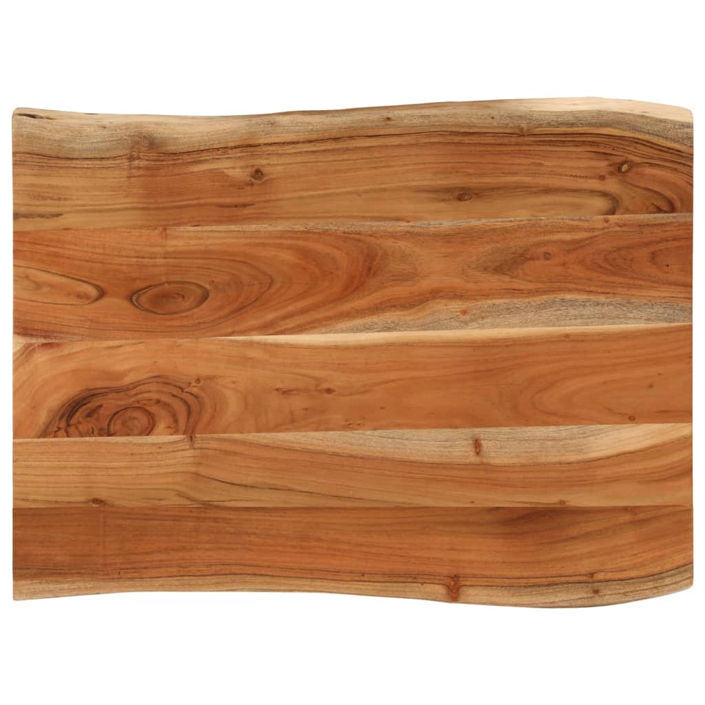 Table Top 90x60x3.8 cm Rectangular Solid Wood Acacia Live Edge
