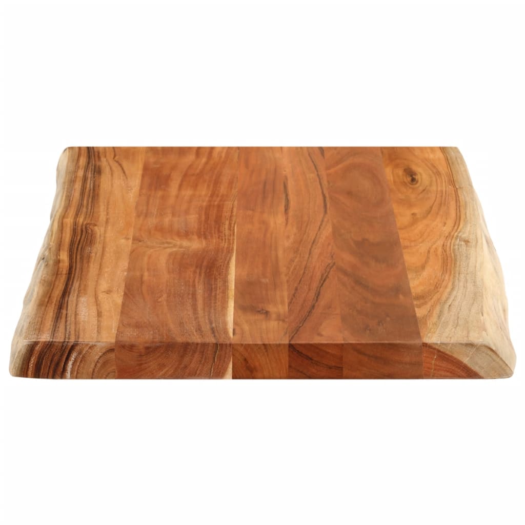 Table Top 90x60x3.8 cm Rectangular Solid Wood Acacia Live Edge