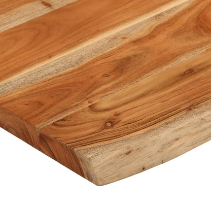 Table Top 90x60x3.8 cm Rectangular Solid Wood Acacia Live Edge