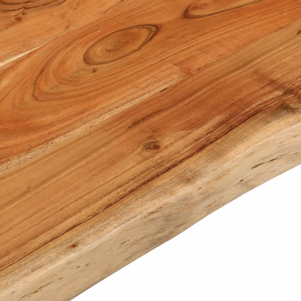 Table Top 90x60x3.8 cm Rectangular Solid Wood Acacia Live Edge