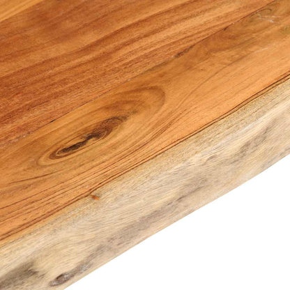 Table Top 100x60x3.8 cm Rectangular Solid Wood Acacia Live Edge