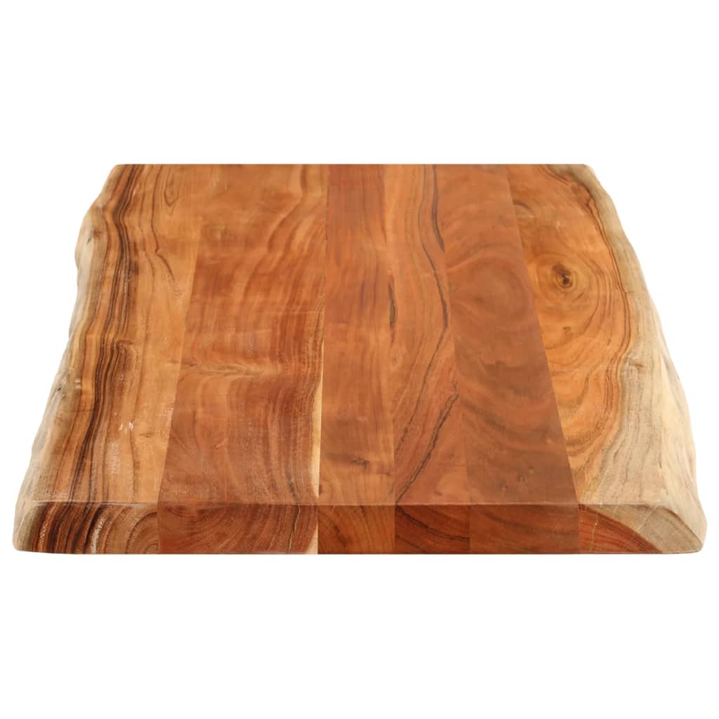 Table Top 120x60x3.8 cm Rectangular Solid Wood Acacia Live Edge