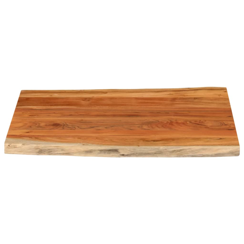 Table Top 90x80x3.8 cm Rectangular Solid Wood Acacia Live Edge