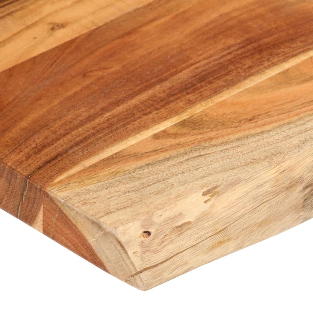 Table Top 90x80x3.8 cm Rectangular Solid Wood Acacia Live Edge