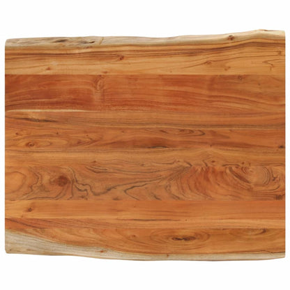 Table Top 100x80x3.8 cm Rectangular Solid Wood Acacia Live Edge