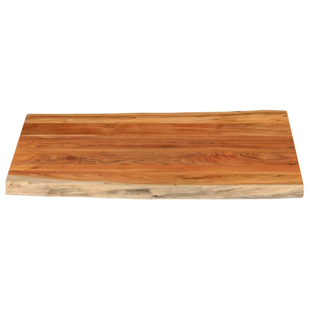 Table Top 100x80x3.8 cm Rectangular Solid Wood Acacia Live Edge