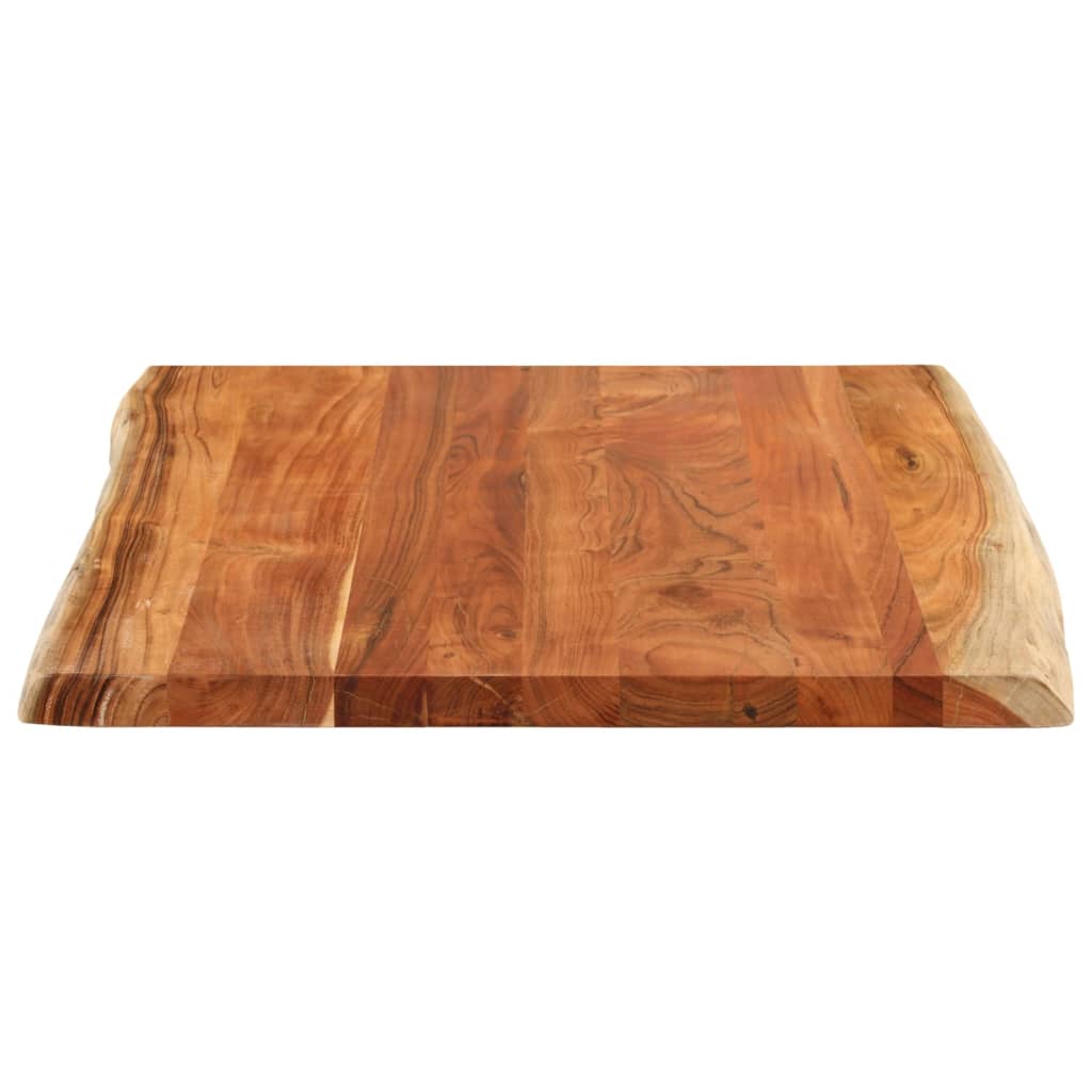 Table Top 100x80x3.8 cm Rectangular Solid Wood Acacia Live Edge