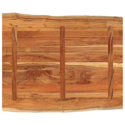 Table Top 110x80x3.8 cm Rectangular Solid Wood Acacia Live Edge