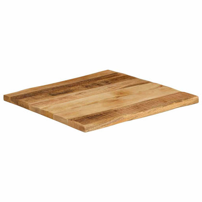 Table Top Live Edge 40x40x2.5 cm Solid Wood Rough Mango