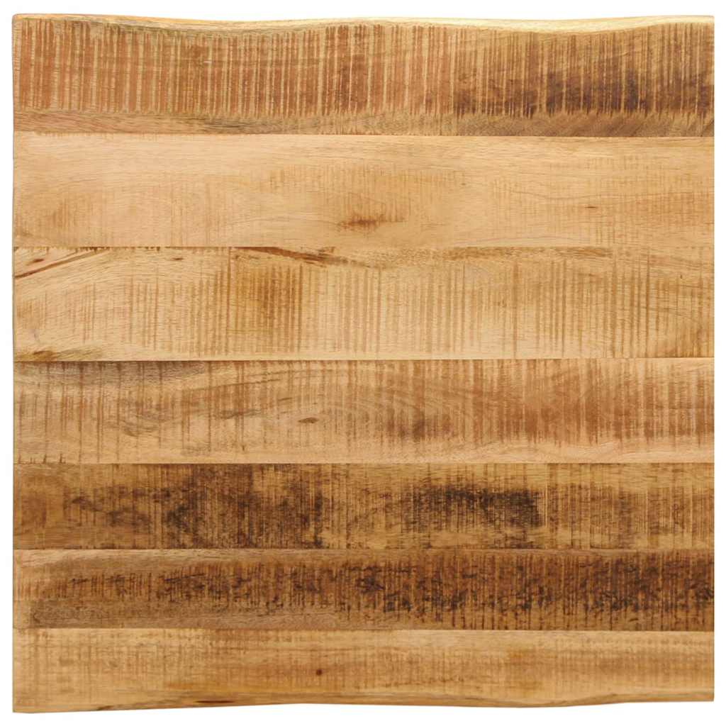 Table Top Live Edge 40x40x2.5 cm Solid Wood Rough Mango