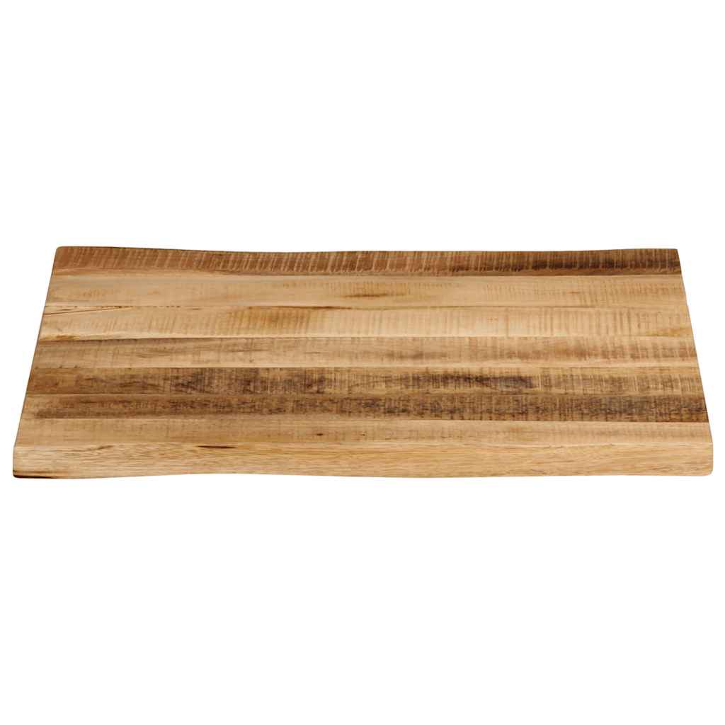 Table Top Live Edge 40x40x2.5 cm Solid Wood Rough Mango