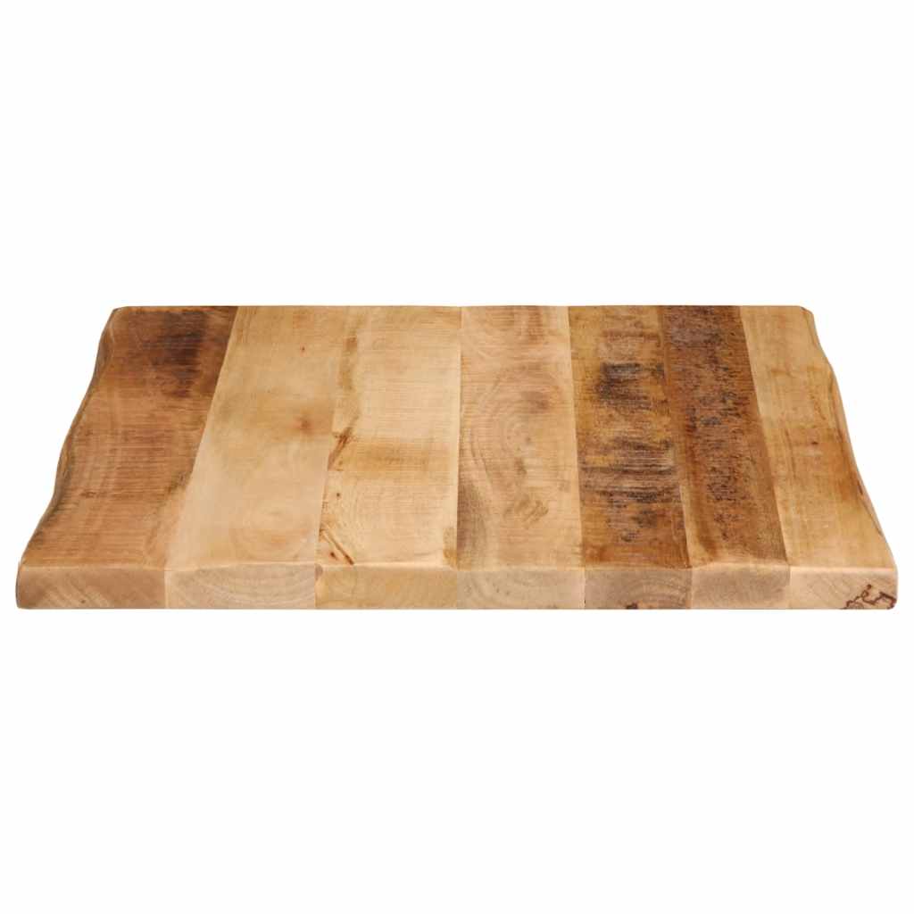 Table Top Live Edge 40x40x2.5 cm Solid Wood Rough Mango