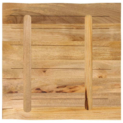 Table Top Live Edge 40x40x2.5 cm Solid Wood Rough Mango