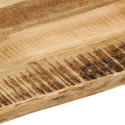 Table Top Live Edge 40x40x2.5 cm Solid Wood Rough Mango