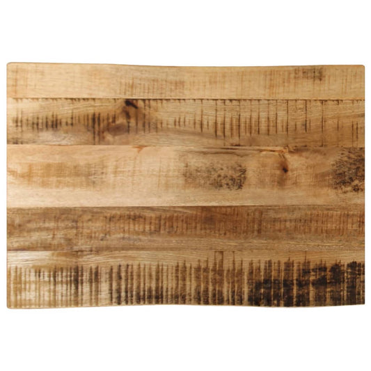 Table Top Live Edge 50x40x2,5 cm Solid Wood Rough Mango
