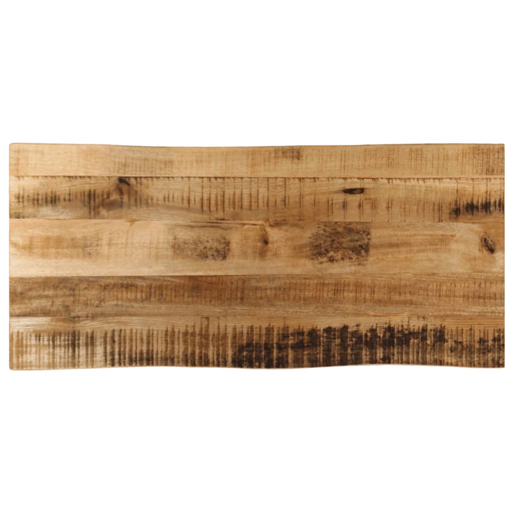 Table Top Live Edge 90x40x2.5 cm Solid Wood Rough Mango
