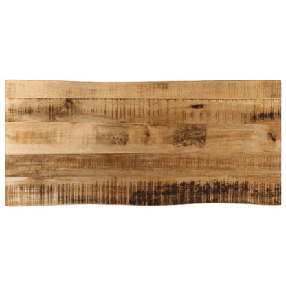 Table Top Live Edge 90x40x2.5 cm Solid Wood Rough Mango