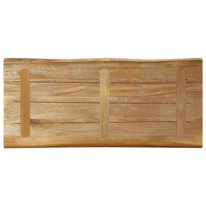 Table Top Live Edge 90x40x2.5 cm Solid Wood Rough Mango