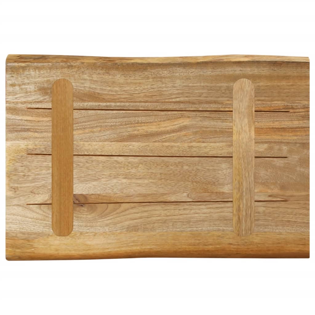 Table Top Live Edge 50x40x3.8 cm Solid Wood Rough Mango