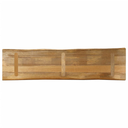 Table Top Live Edge 180x40x3.8 cm Solid Wood Rough Mango