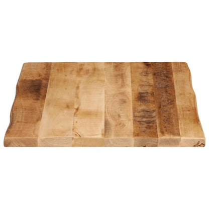 Table Top Live Edge 70x60x3.8 cm Solid Wood Rough Mango